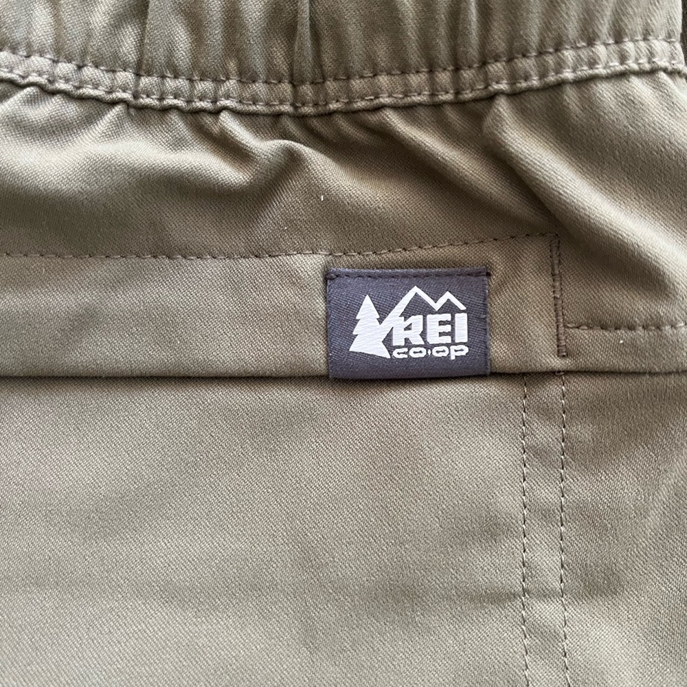 REI Boys Co-op olive green tech pants